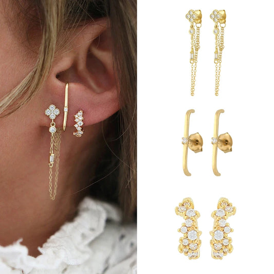 Charmed in Gold Earrings