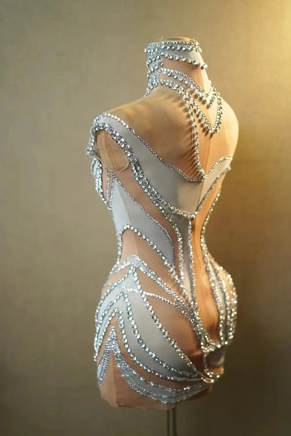 Hollywood Crystal Mini Dress