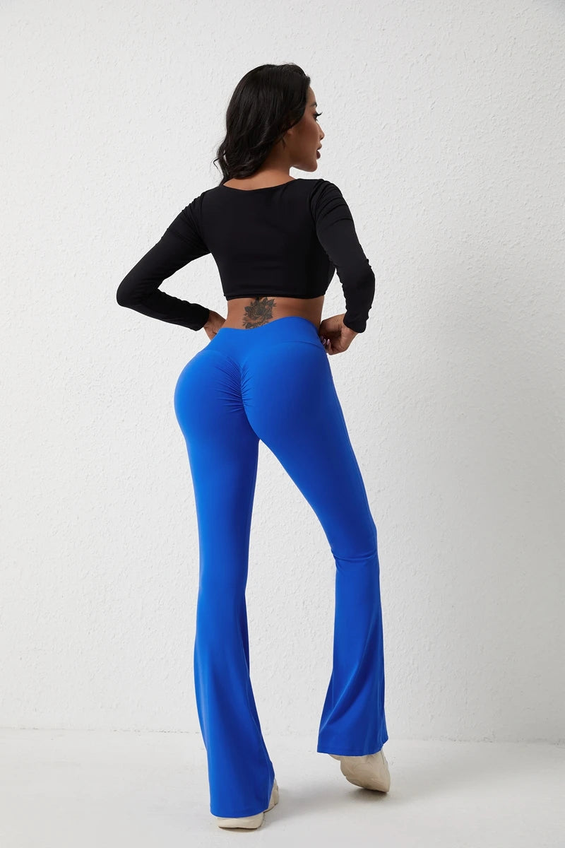 Dasha Like Silk Yoga Pants Flared