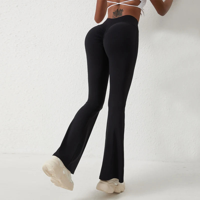 Dasha Like Silk Yoga Pants Flared